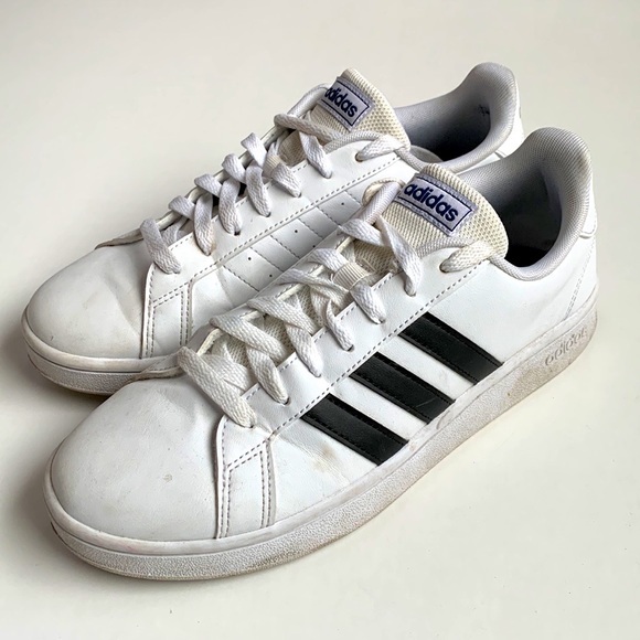 ADIDAS Grand Court 3 Stripe Sneakers M’s Size 7 - Picture 4 of 14